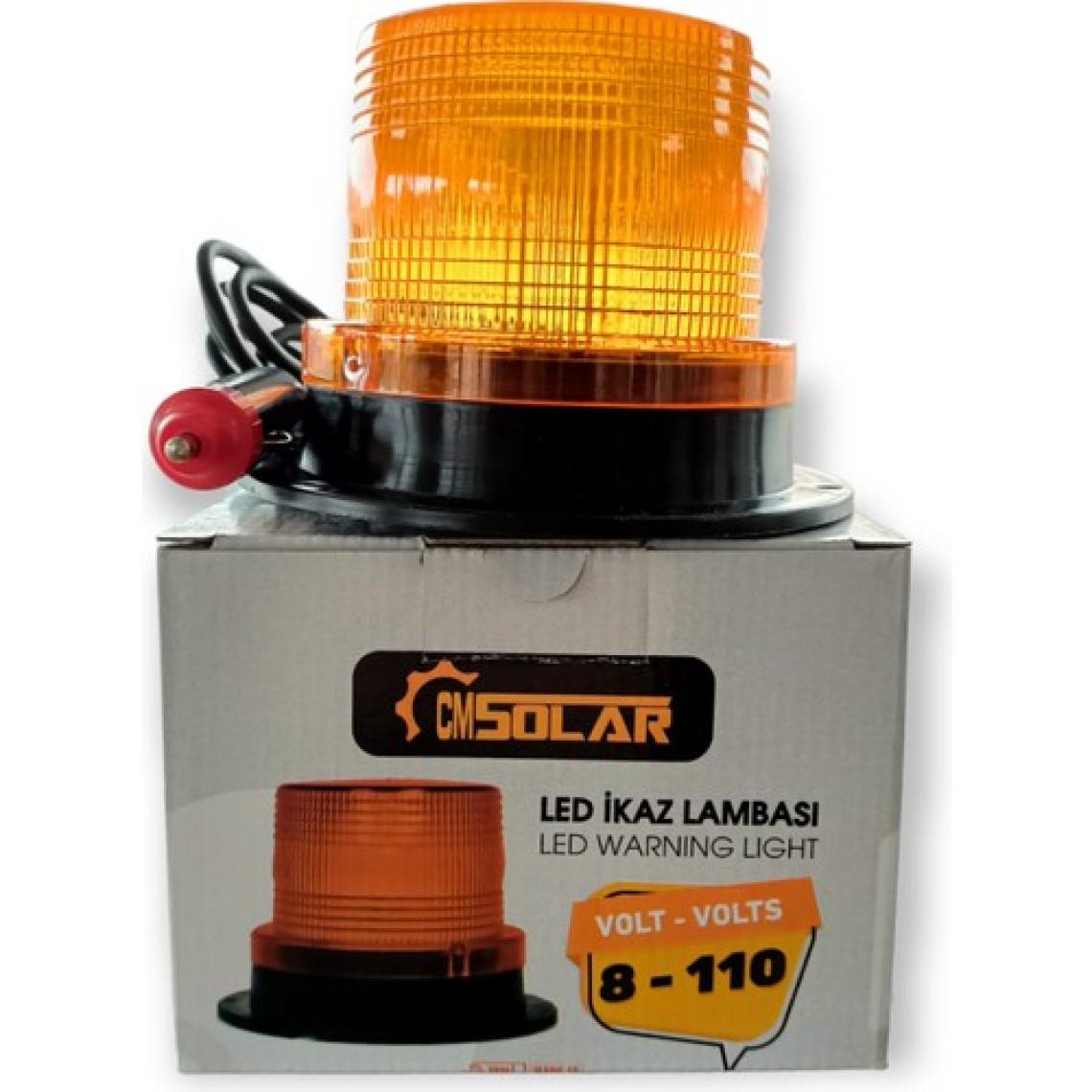 Cmsolar Mıknatıslı LED Çakar Tepe-Ikaz Lambası 8 Volt - 110 Volt Arası