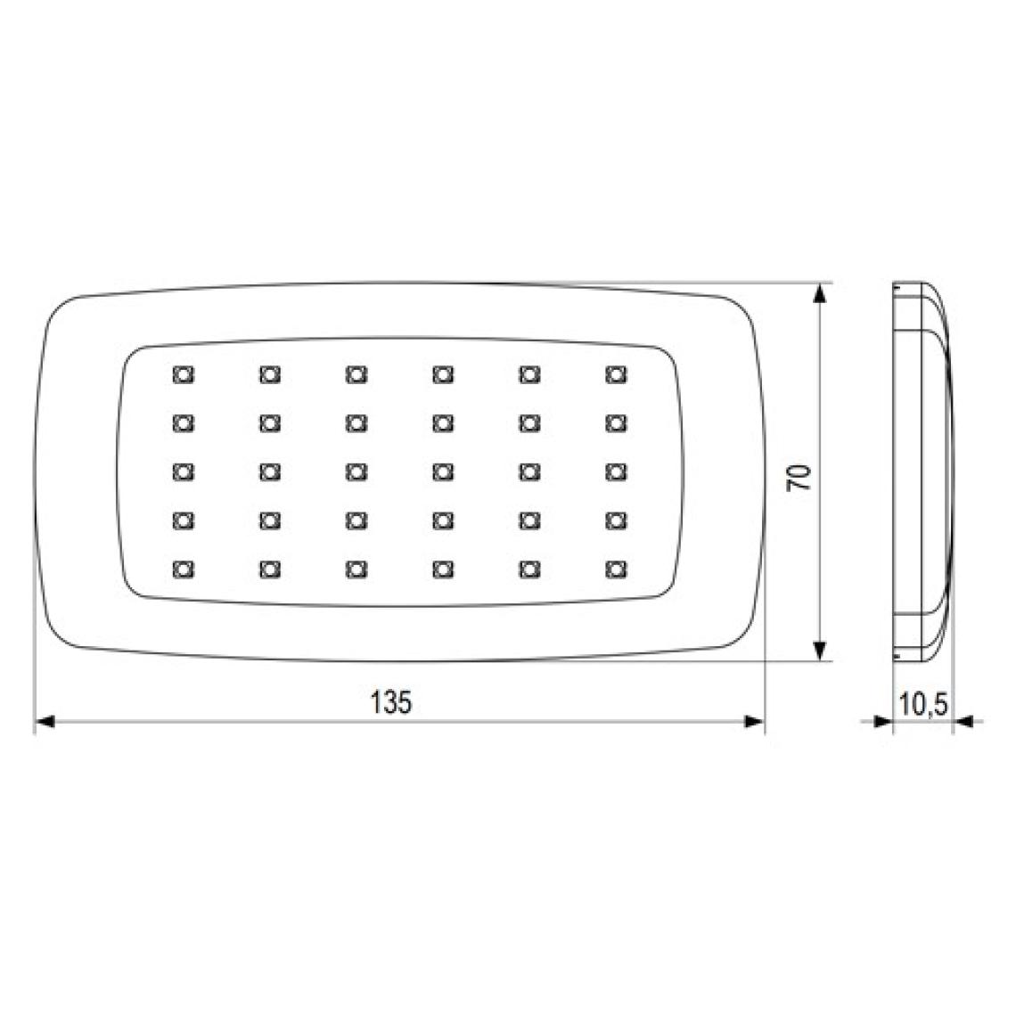 Sanel LED Lamba 12V 34 Ledli Iç Aydınlatma Dokunmatik Sıcak Beyaz Günışığı