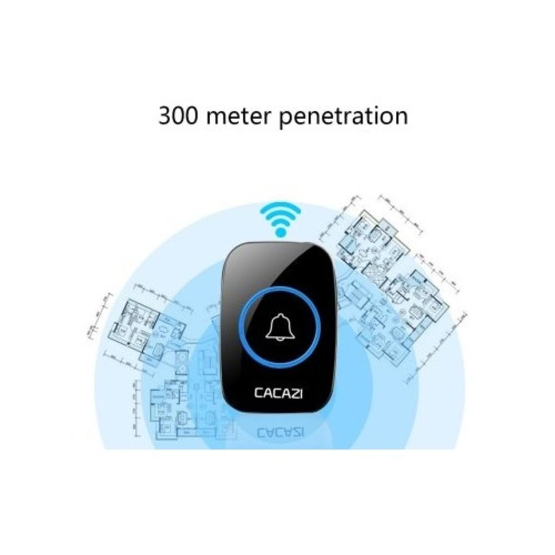 Electrimax Kablosuz Kumandalı Kapı Zili LED Işıklı 60 Melodi 300 Metre Mesafe Ev Ofis Depo