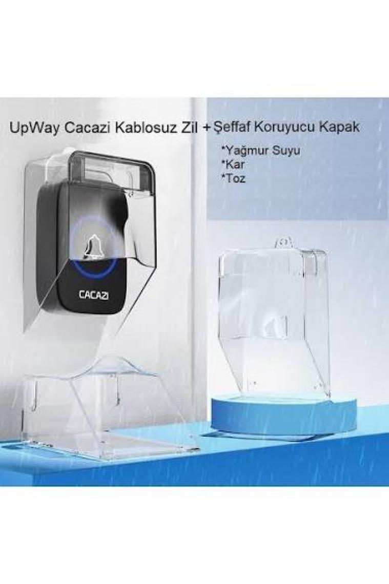 Upway Ledli 60 Melodi Cacazi Kablosuz Kapı Zili + Koruyucu Kapak