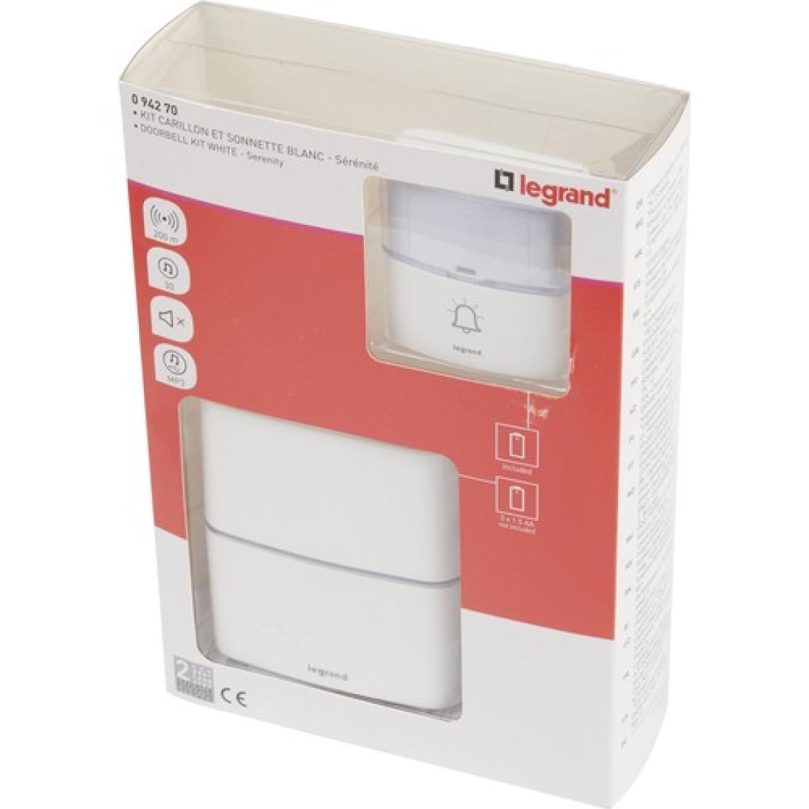 Legrand Kablosuz Zil 30 Melodi Serenity Rf Zil Kiti Beyaz-094270