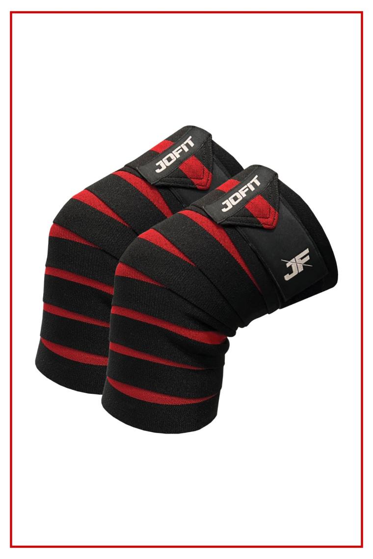 Jofit Knee Wraps Siyah - Kırmızı