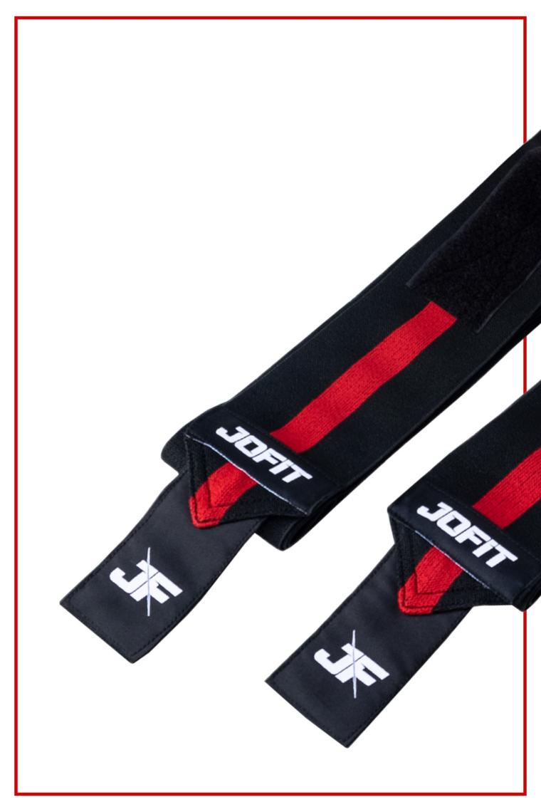 Jofit Knee Wraps Siyah - Kırmızı