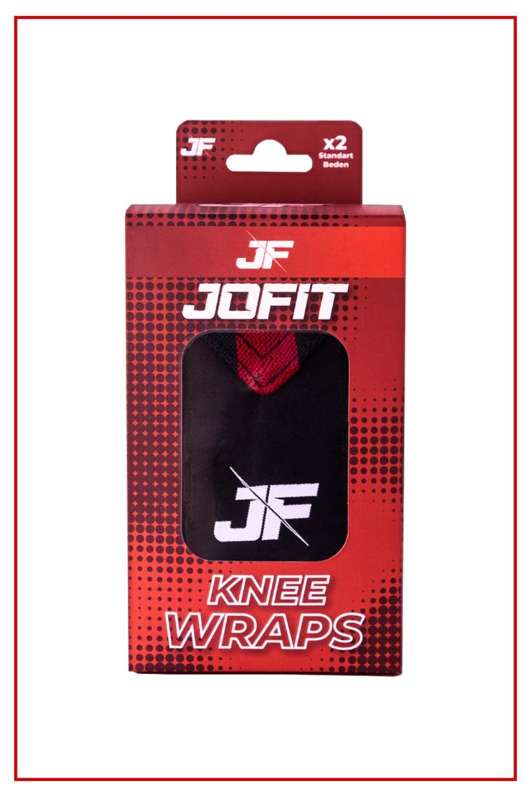 Jofit Knee Wraps Siyah - Kırmızı