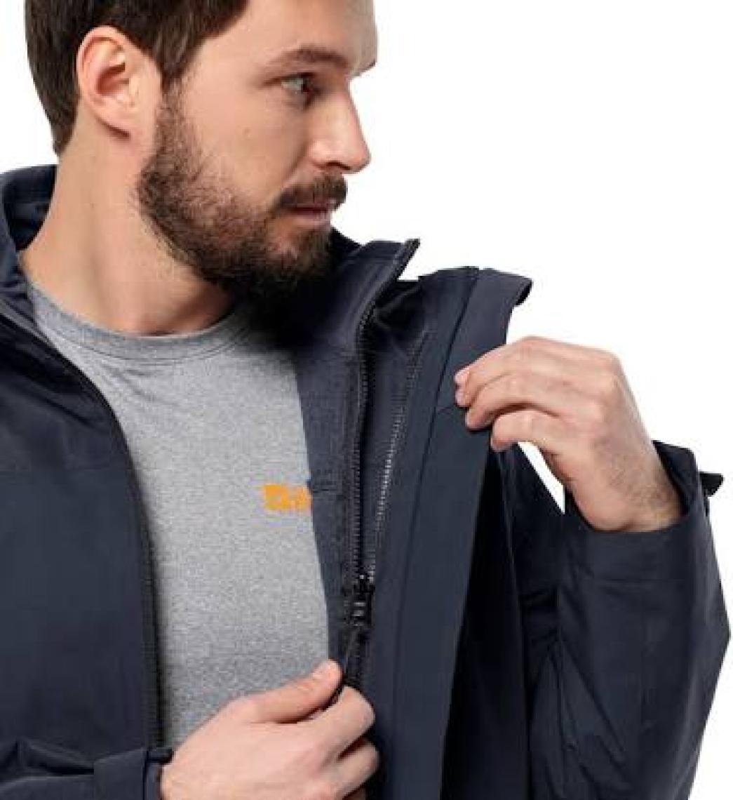 Jack Wolfskin Taubenberg 3In1 Jkt M Erkek Gri Mont 1115311-6185