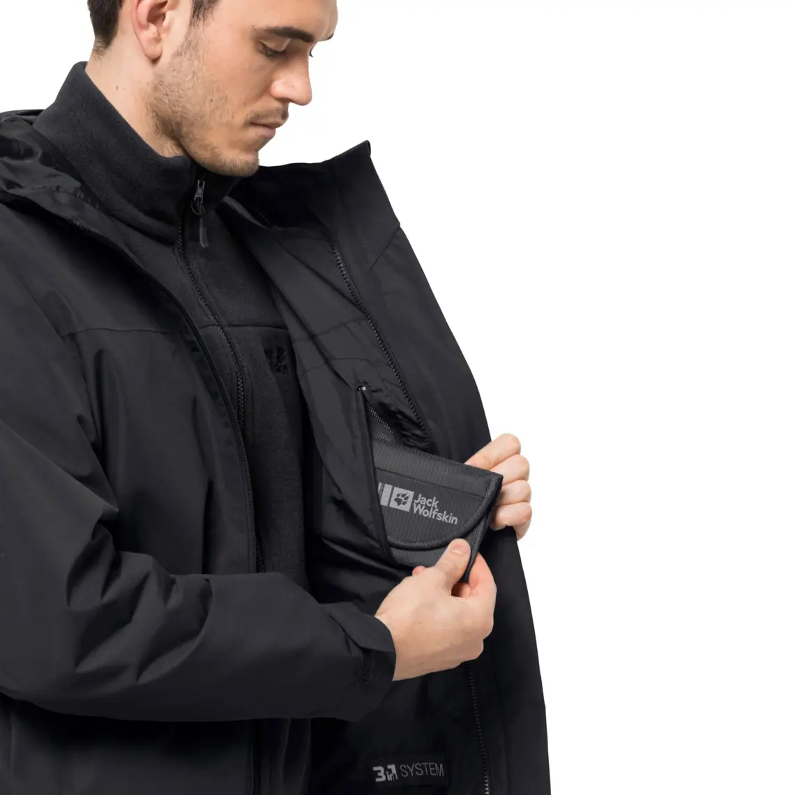 Jack Wolfskin Taubenberg 3In1 Jkt M Erkek Gri Mont 1115311-6185