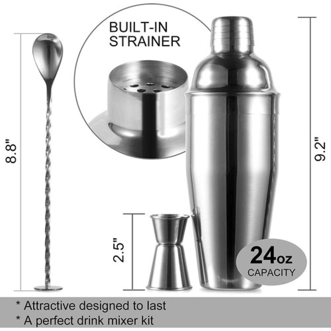 Vosco 3 Parça Kokteyl Seti 750 ml