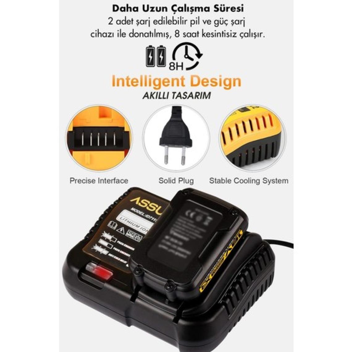 Assur Profesyonel 2'li Set 18V Çift Akülü Budama Testeresi ve Bağ Makası Makinesi