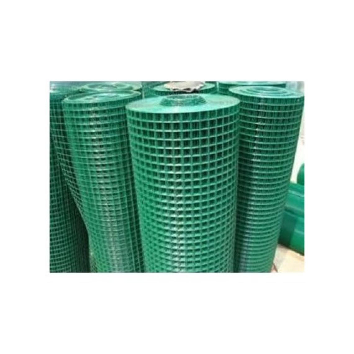 Yamanlar Pvc Kaplı Puntalı Yeşil Tel 12 x 12 Gözaralıklı Kafes Teli - Kümes Teli -150 cm x 10 M