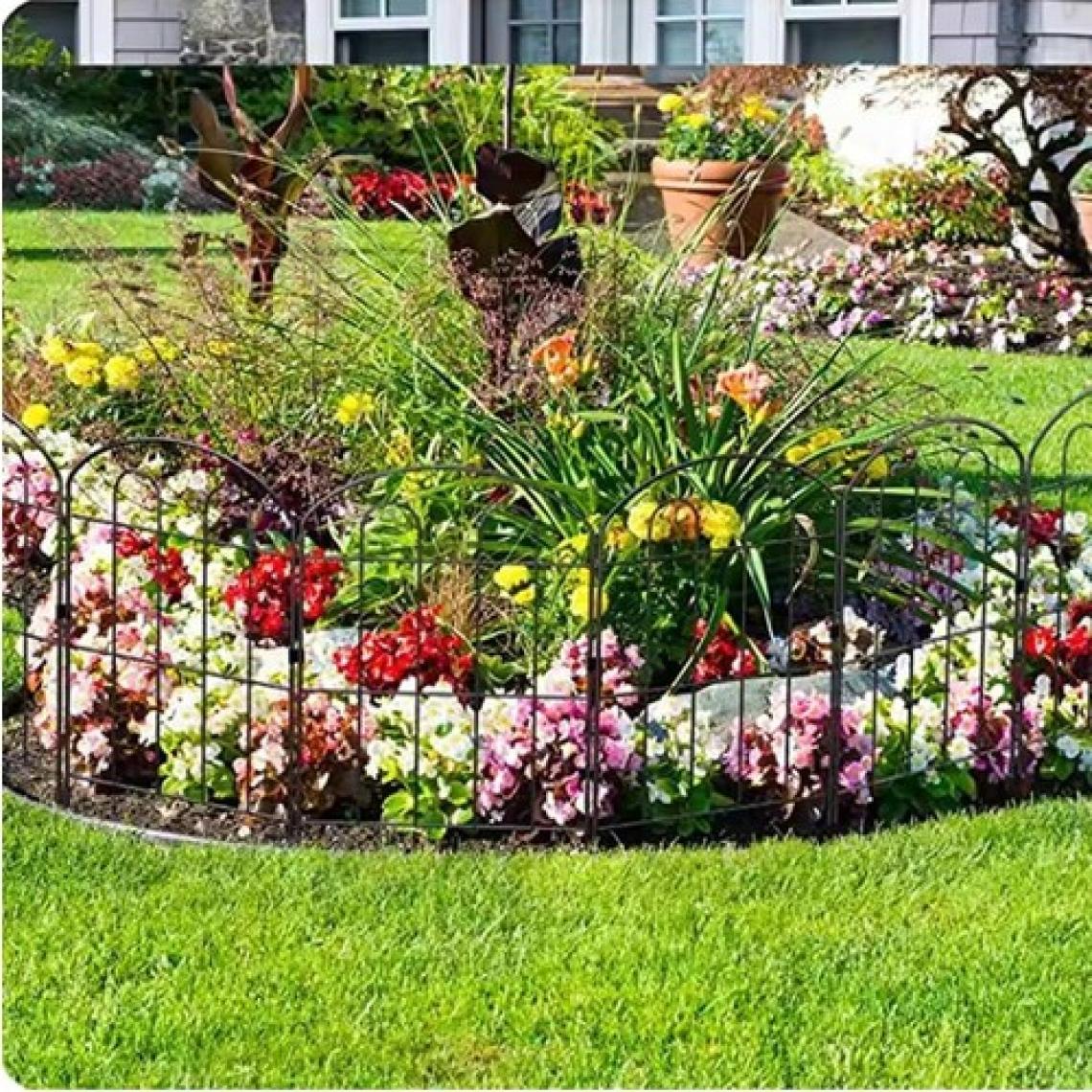 Decorelax Dekoratif Bahçe Çiti 10'lu Set 330CM Model - 1 Siyah Hobi Bahçesi, Çiçek, Sebze, Mini Bahçe