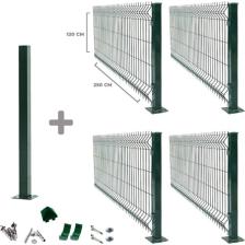 Telfence 4 'lü Panel Çit Takım 120X250 cm Çift Telli + 1 Direk Avantaj Paketi (10 Metre)