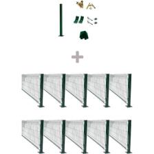 Telfence 10’lu Panel Çit Takım Çift Telli ve 1 Direk Avantaj Paketi Yeşil (25 Metre)