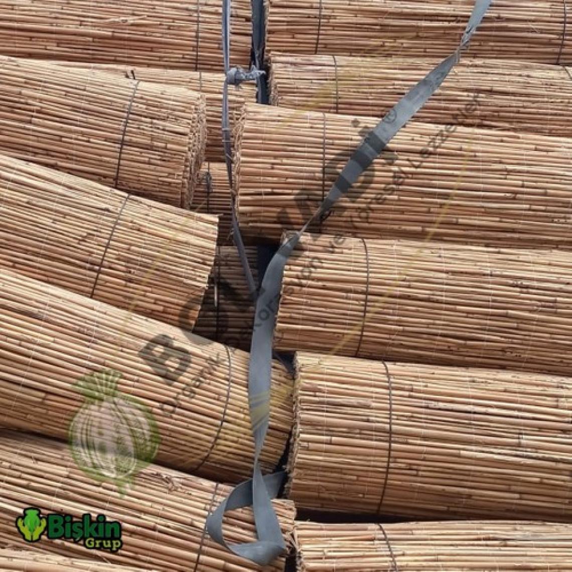 Bişkin Doğal Kamış Hasır Çit 90 Cm X 3 Metre Balkon Çiti Hasır Bambu Çit Bahçe Çiti Ve Gölgelik