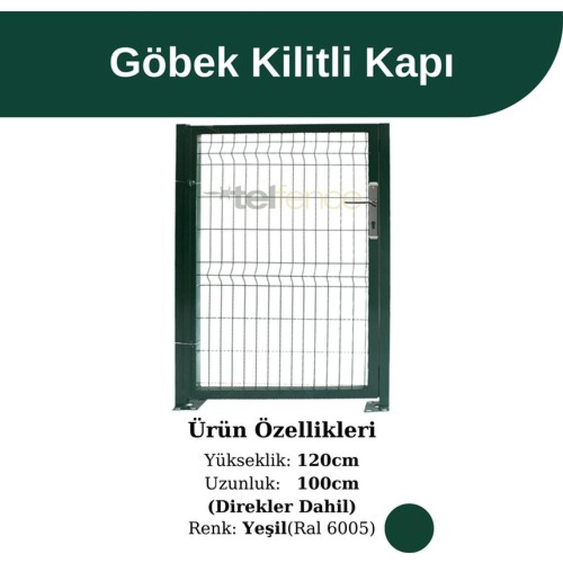 Telfence Kanatlı Panel Çit Kapı Göbek Kilitli