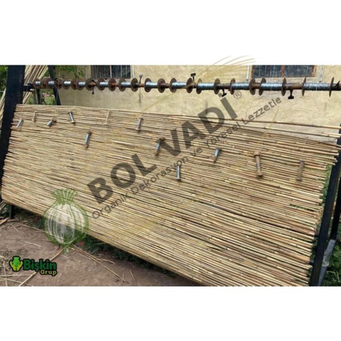 Bişkin Reed Fence Çelik Tel El Örgülü Doğal Kamış Çit Balkon Çiti Hasır Bambu Çit Bahçe Çiti Ve Gölgelik Dekor