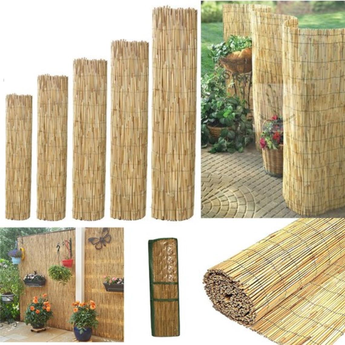 Bişkin Reed Fence Çelik Tel El Örgülü Doğal Kamış Çit Balkon Çiti Hasır Bambu Çit Bahçe Çiti Ve Gölgelik Dekor