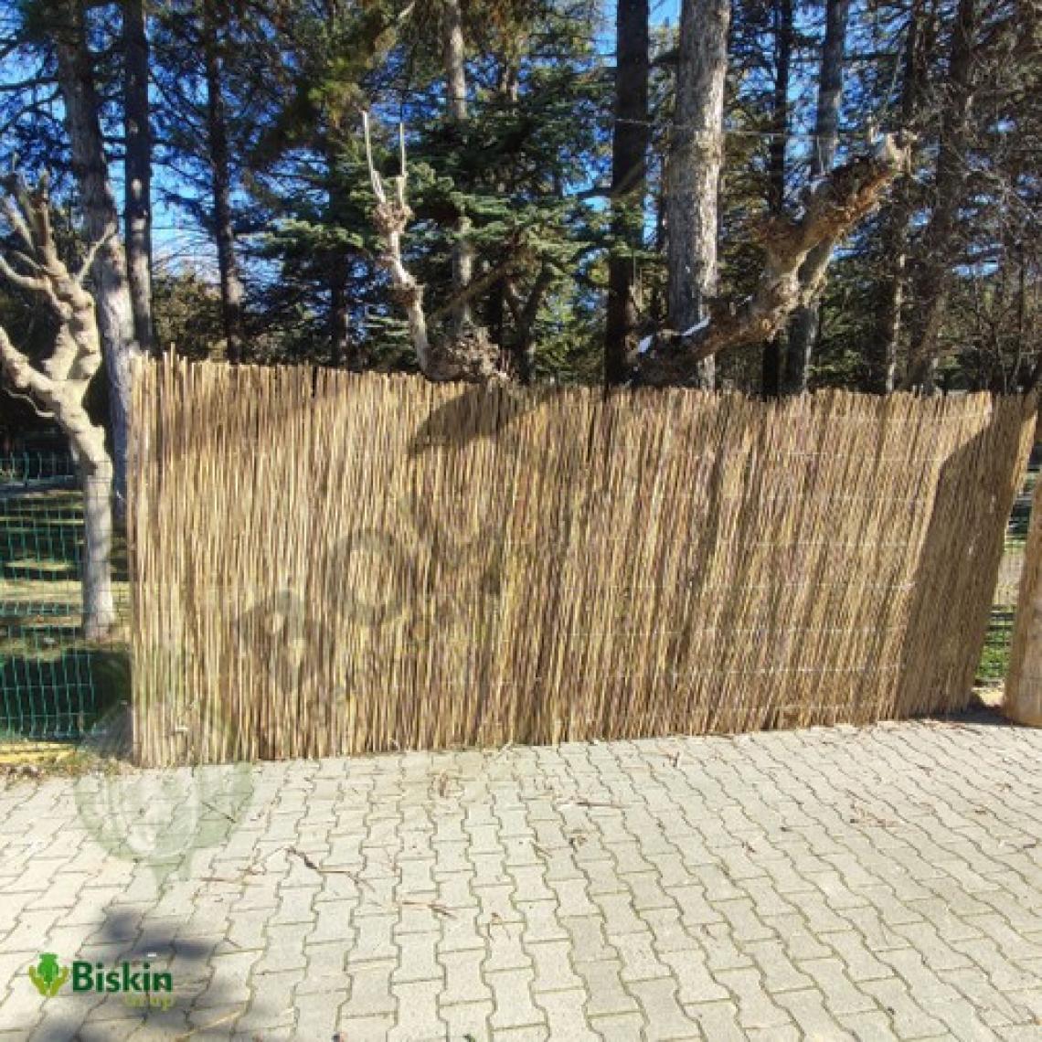 Bişkin Reed Fence Çelik Tel El Örgülü Doğal Kamış Çit Balkon Çiti Hasır Bambu Çit Bahçe Çiti Ve Gölgelik Dekor