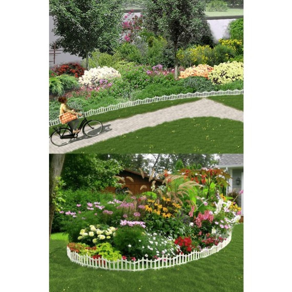 Dekoratif Plastik Bahçe Çiti ve Peyzaj Çiti 1 Adet Çit (Y: 25 cm / G: 25 Cm) Toprak Ayaklı