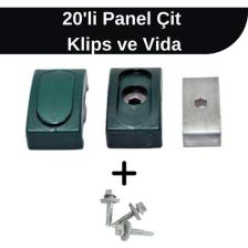 Telfence Panel Çit Klips Bağlantı Aparatı 20 Adet (Vida Dahil)