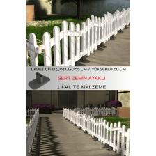 Dekoratif Plastik Alan Oluşturma ve Bahçe Çiti 1 ADET ÇİT (Y: 50 CM / G: 55 CM) SERT ZEMİN AYAKLI