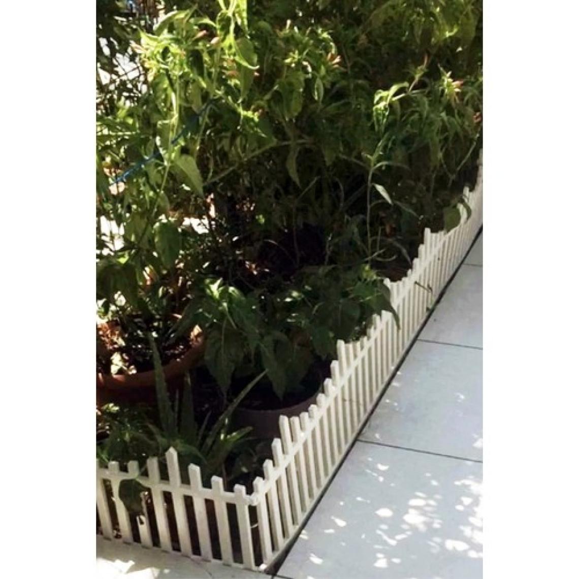 Morpanya Dekoratif Bahçe Çiti Plastik Çit Peyzaj Koruma Panel Çit 20 Adet (11.8 Mt) Beyaz Çiçek Çiti