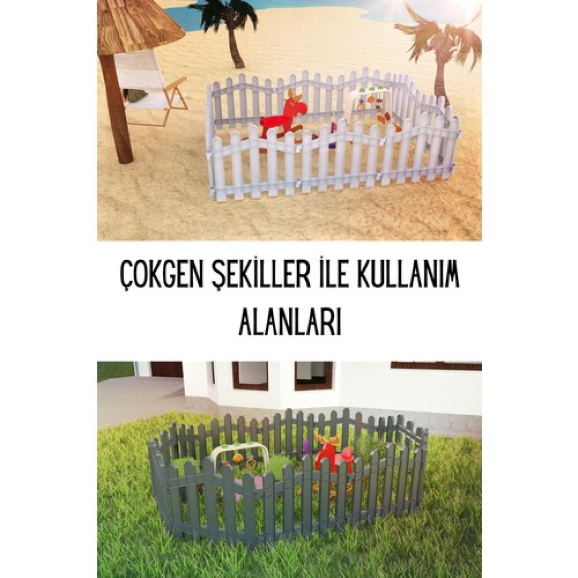 Dekoratif Plastik Bahçe ve Peyzaj Çiti 1 ADET ÇİT (Y: 50 CM / G: 55 CM) TOPRAK AYAKLI