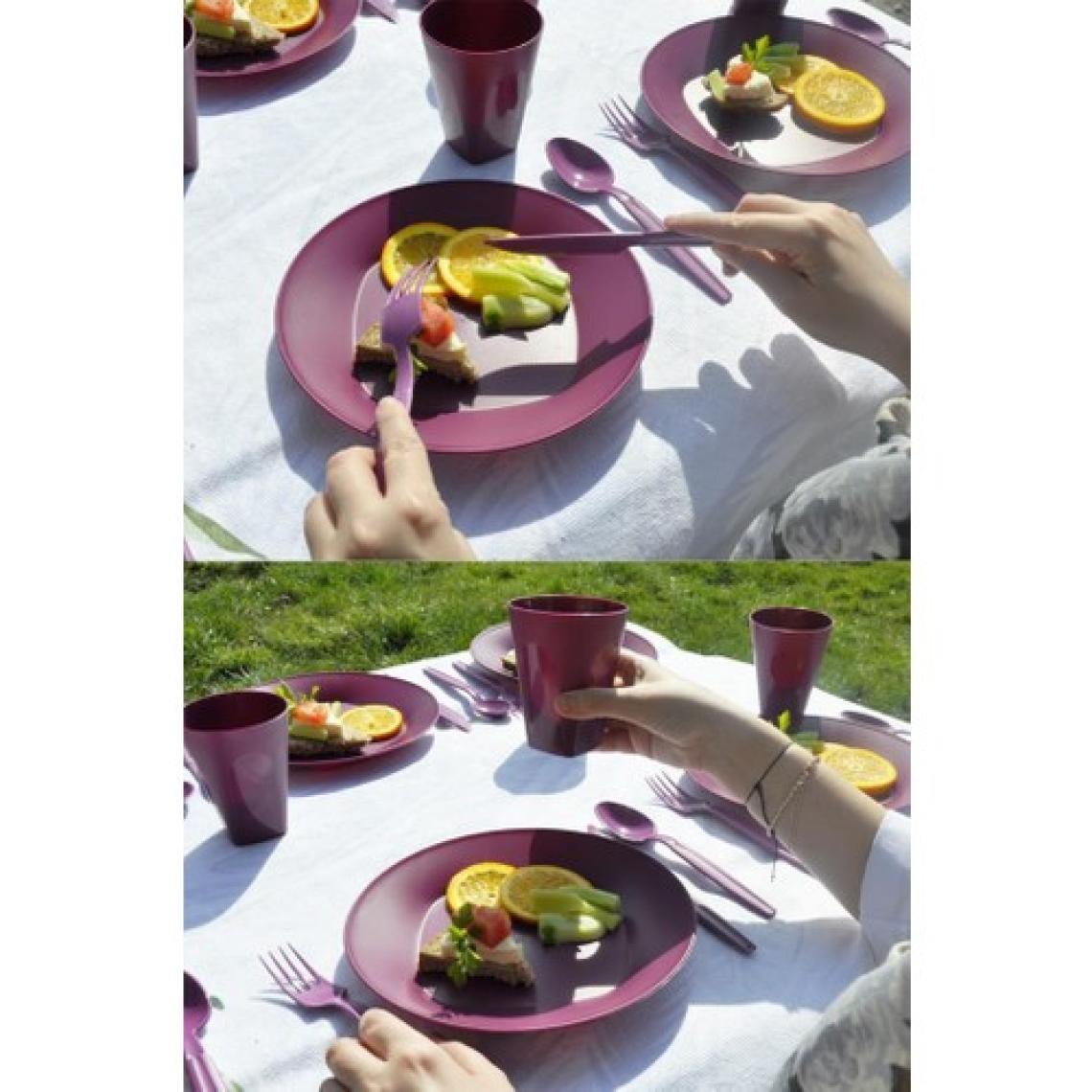 Saban Çantalı Piknik Seti Mürdüm 30 Parça