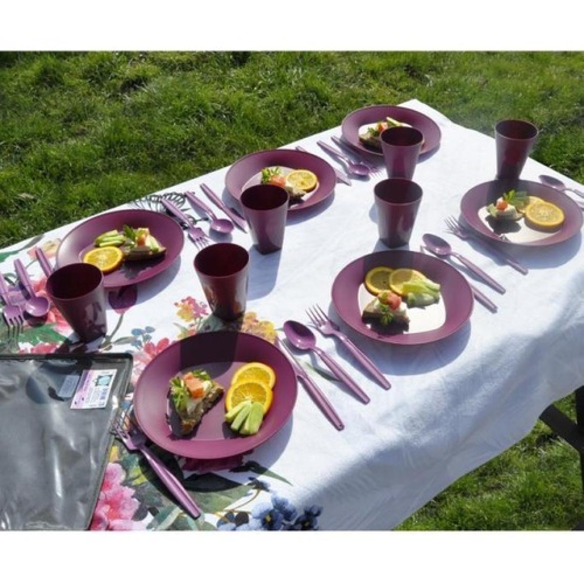 Saban Çantalı Piknik Seti Mürdüm 30 Parça