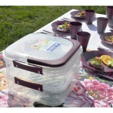 Saban Katlı Piknik Seti Mürdüm