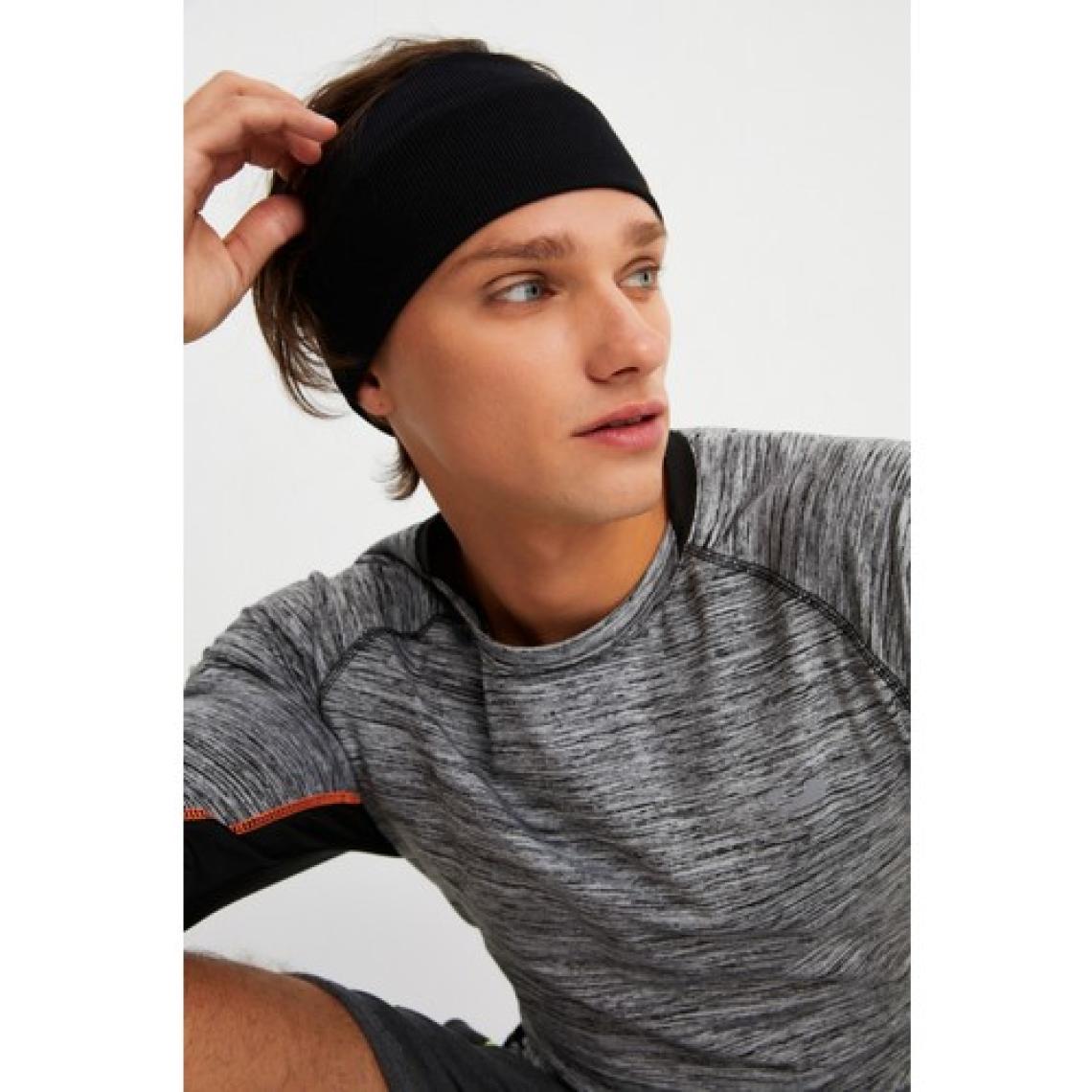 Butikgiz Siyah Erkek Pamuklu Kaşkorse, Kaymaz, Terletmez, Ultra Hafif, Spor Saç Bandı Bandana