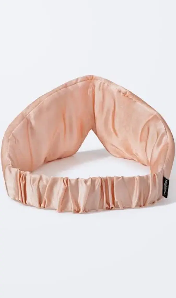 Beauty Pillow %100 İpek Uyku Maskesi Göz Bandı Pembe Renk