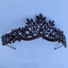 Lüks Düğün Aksesuarları Berfu Mor Gelin Tacı