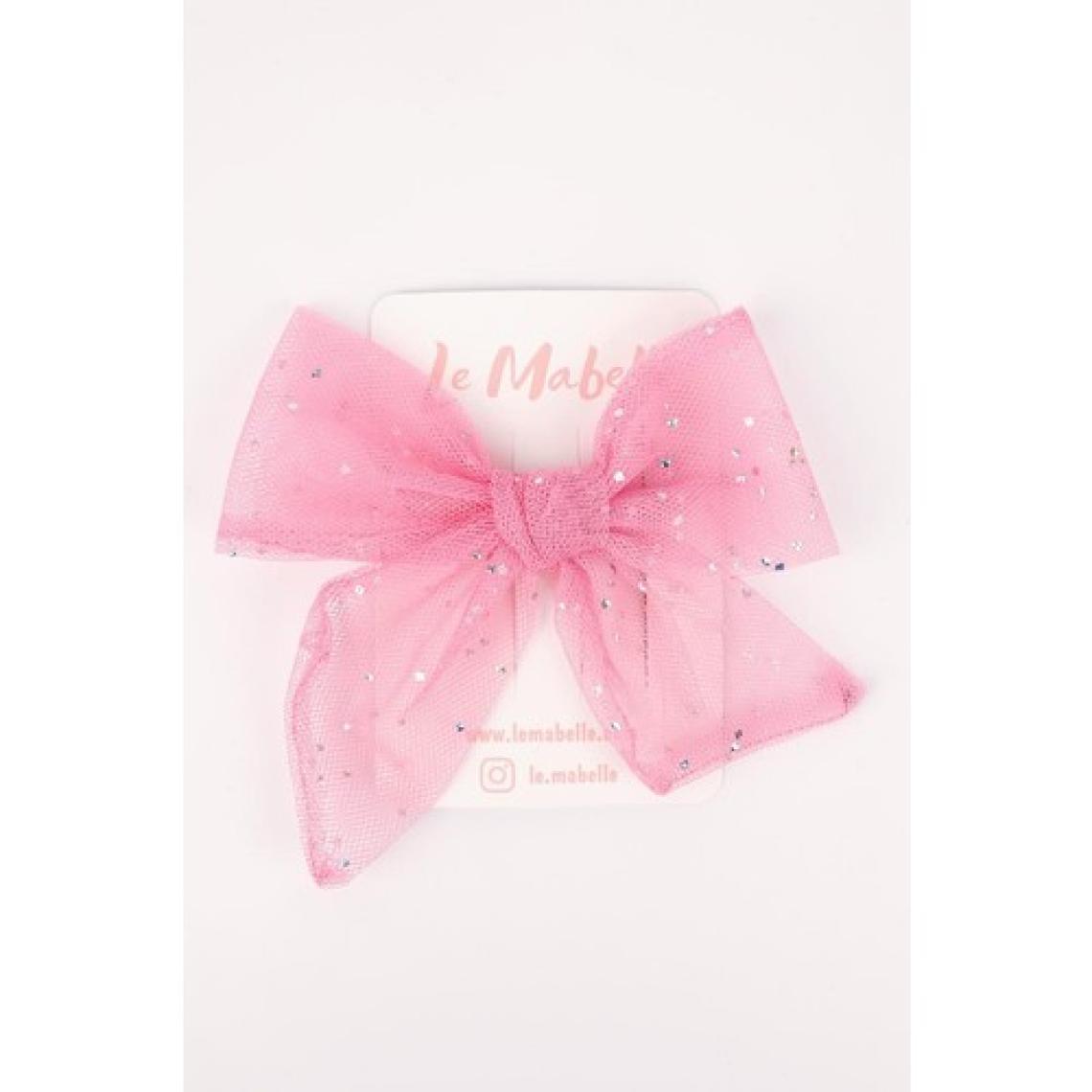 Le Mabelle Pembe Simli Tül Fiyonk Kız Çocuk Klips Toka