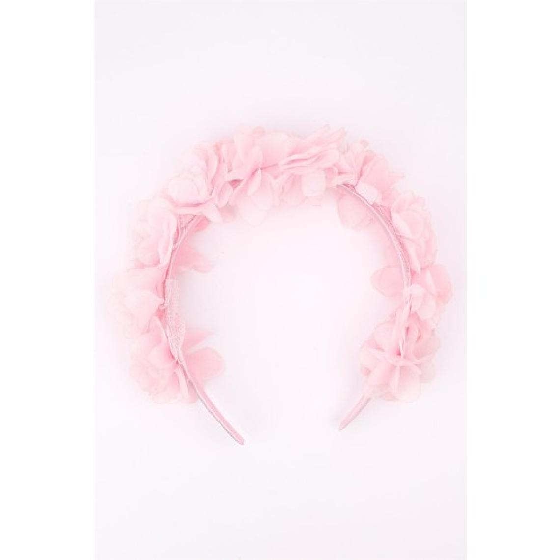 Le Mabelle Pembe Çiçekli Kız Çocuk Taç