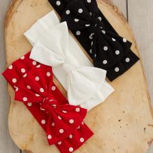 Babygiz El Yapımı Yumuşak Fiyonk Bağlamalı Doğal Pamuklu Penye 3'lü Bebek Çocuk Kız Bandana Seti