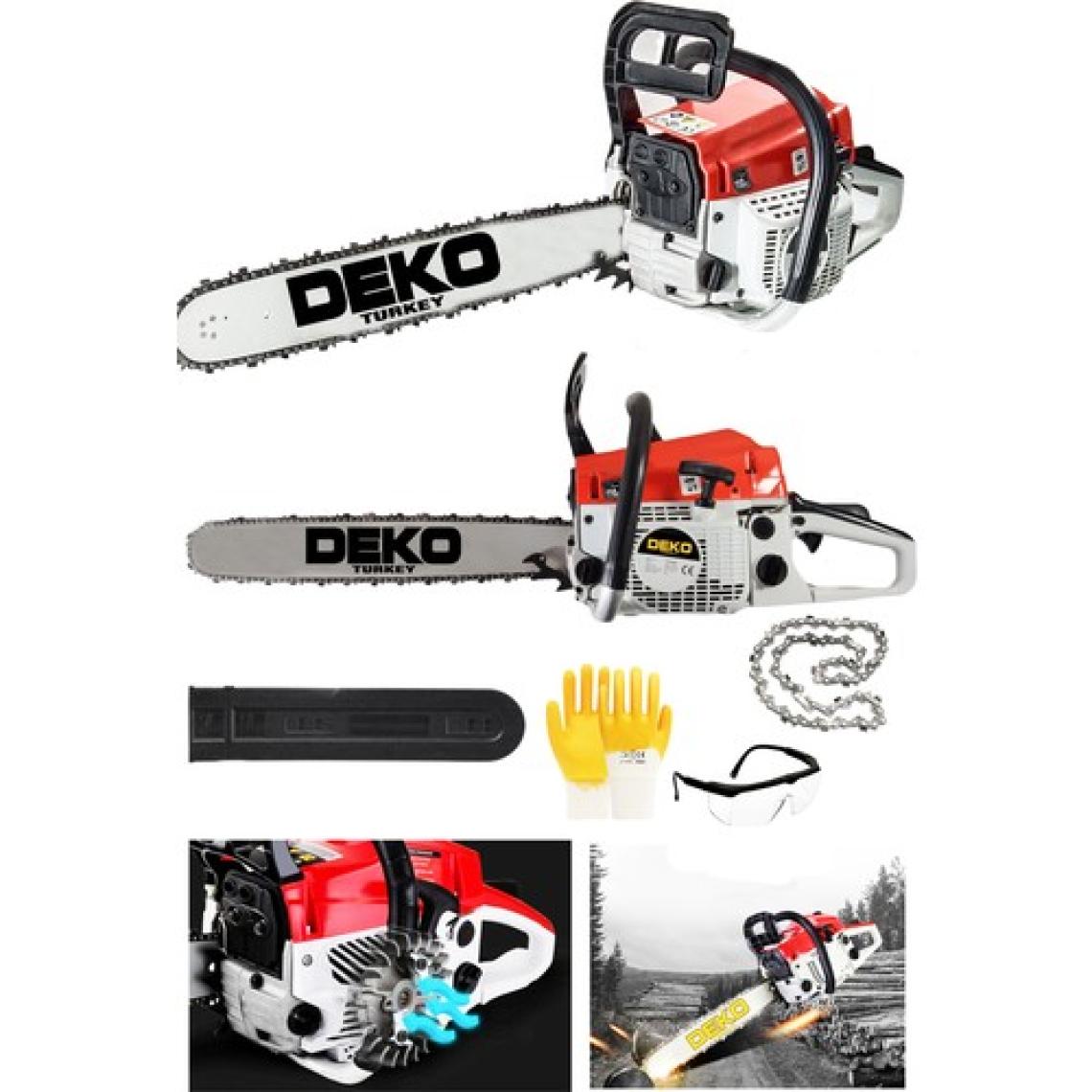 Deko DKT52BM Ağaç Odun Kesme Bıçkı Makinesi Motorlu Benzinli Testere 52CC 4.3hp + Zincir Hediyeli