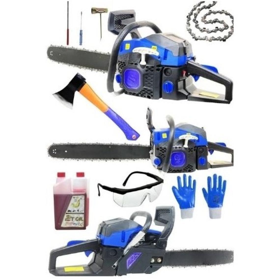 Spech Power Benzinli Çift Egzozlu 62 cc Ağaç Dal Kesim Benzinli Hızar Ağaç Kesme Motoru Makinesi
