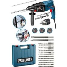 Steiner 4000 Watt Profesyonel Kırıcı Delici Darbeli Matkap + 15 Adet Uç + Mandren