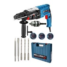 Millian İtalyan 3200W Kırıcı Delici Metal Dişli Sjs Şanzuman Hiltı Darbeli Matkap ve 5 Uç