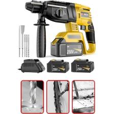 Böhrer Çift Akülü V258 5000MAH Darbeli 3 Fonksiyon Kırıcı Delici Hilti Matkap , Çekiçli Darbeliı Matkap