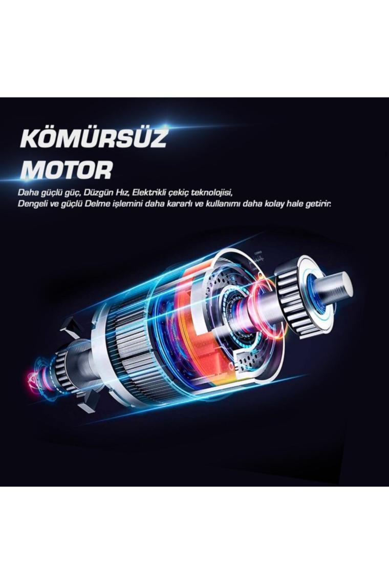 Profesyonel Çift Akülü Kömürsüz Motor 7 Adet Sds Uç Hediyeli Ans1067