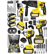 Graizer Alman 999 Vf 20 Ah 4 Lü Set Akülü Şarjlı Kırıcı Delici Taşlama Vidalama Somun Sökme Set