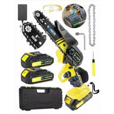Böhre 58VF 5AH 6'' 20 cm Pala Yellow Şarjlı Çift Akülü Mini Zincirli Budama Testere Makinesi