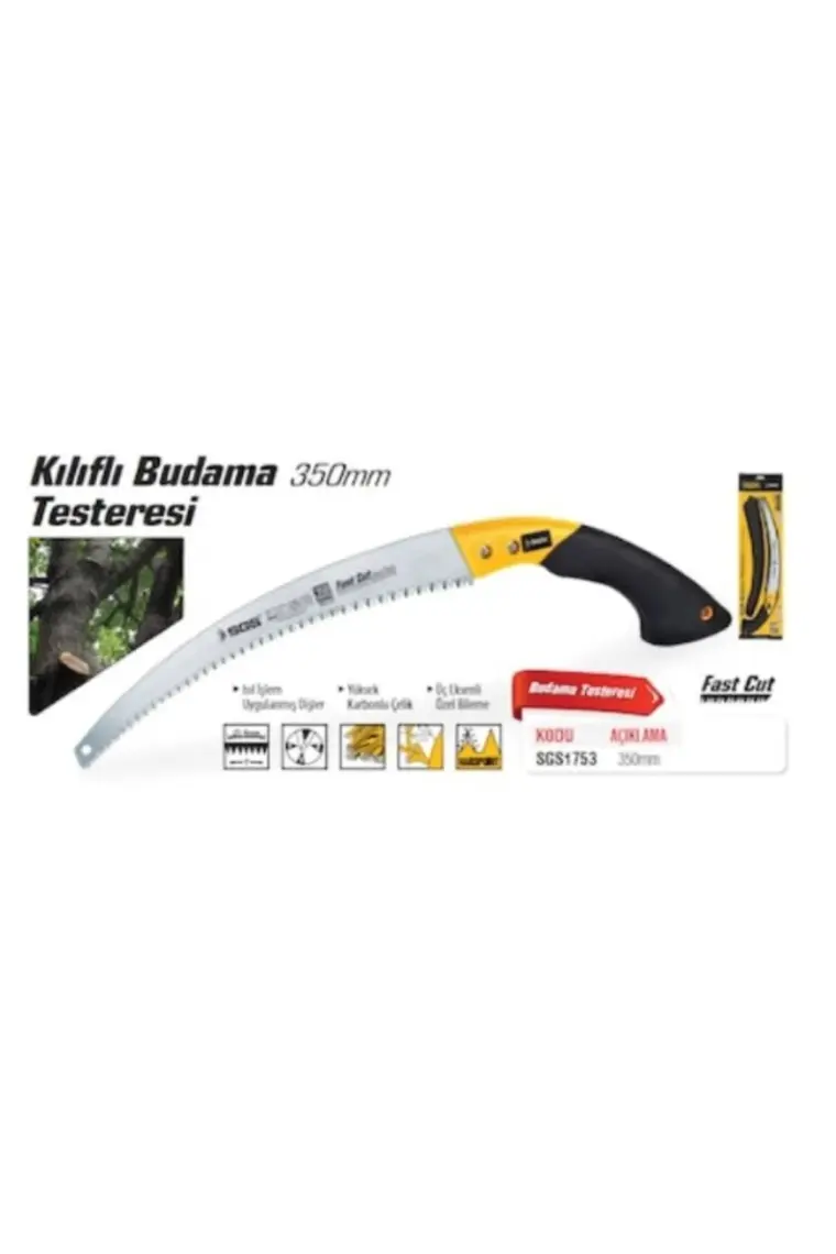 Sgs Kılıflı Budama Testeresi 350Mm Sgs1753 (1 Adet)