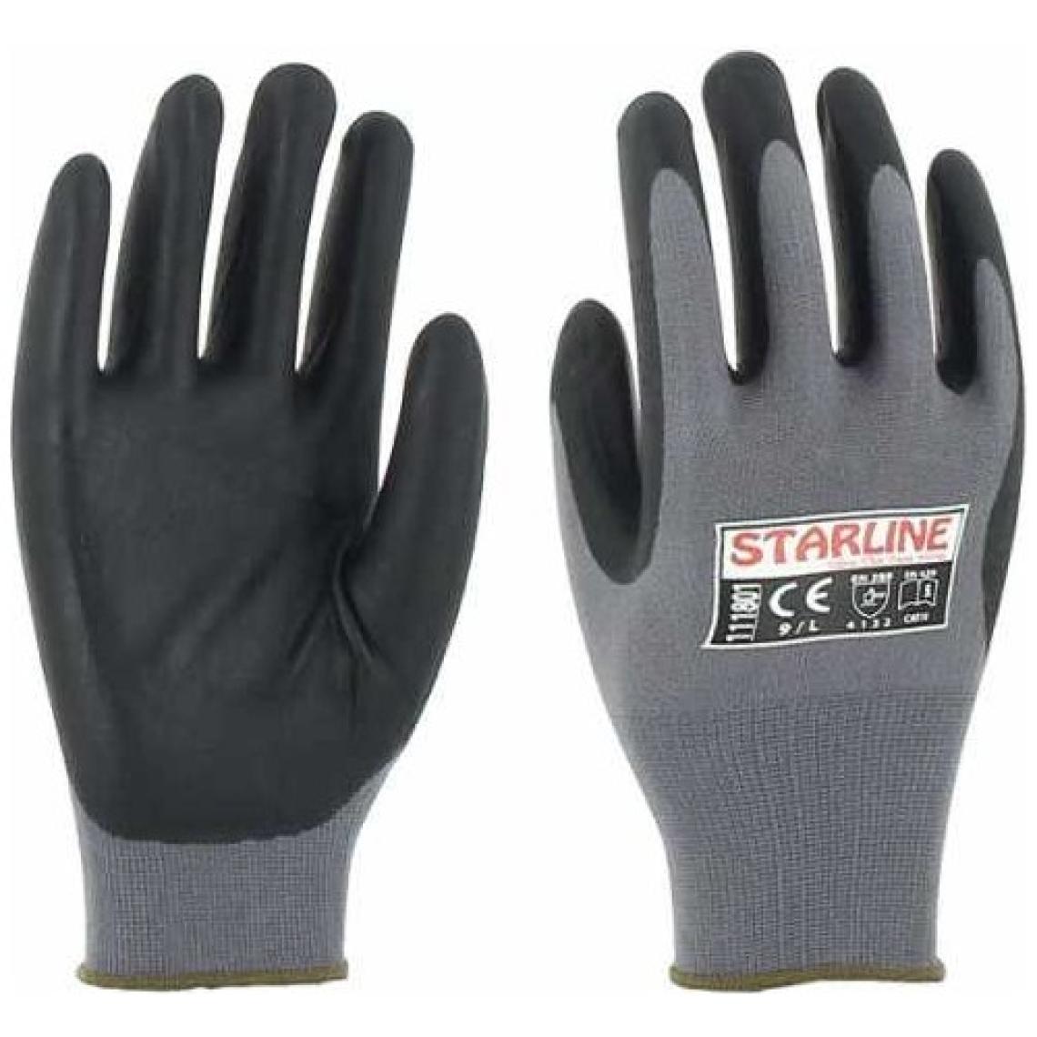 Starlıne E-111801 Köpük Nitril Montaj Eldiveni  S/7