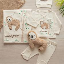 Sevimli Uykucu Oyuncak Hediyeli Organik Hastane Çıkışı 10'lu Set