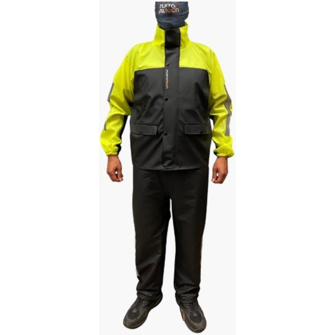 Nukrotech Astarlı Cepli Pvc Motosiklet Yağmurluk Su Geçirmez Alt Üst Takım