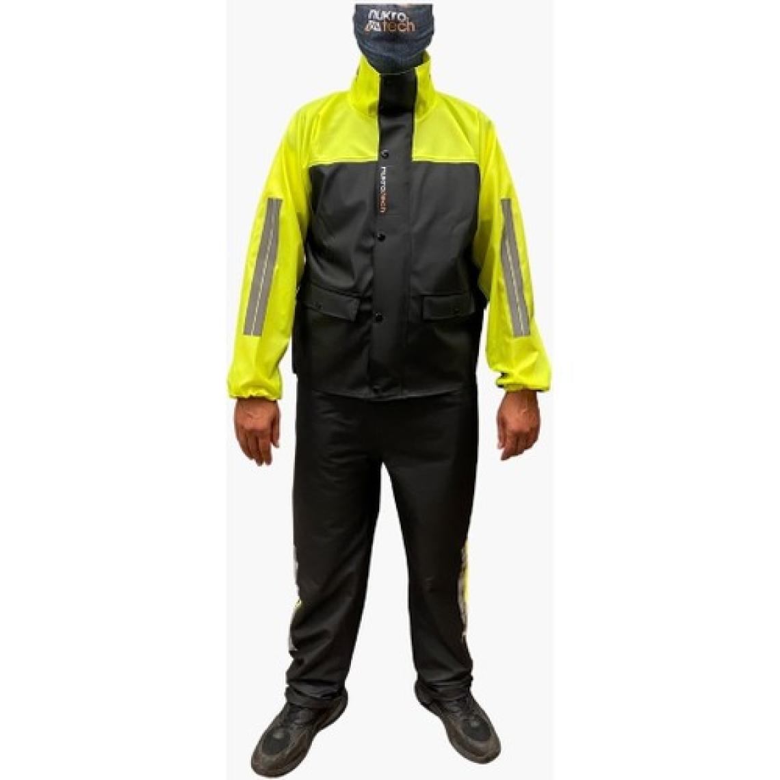 Nukrotech Astarlı Cepli Pvc Motosiklet Yağmurluk Su Geçirmez Alt Üst Takım