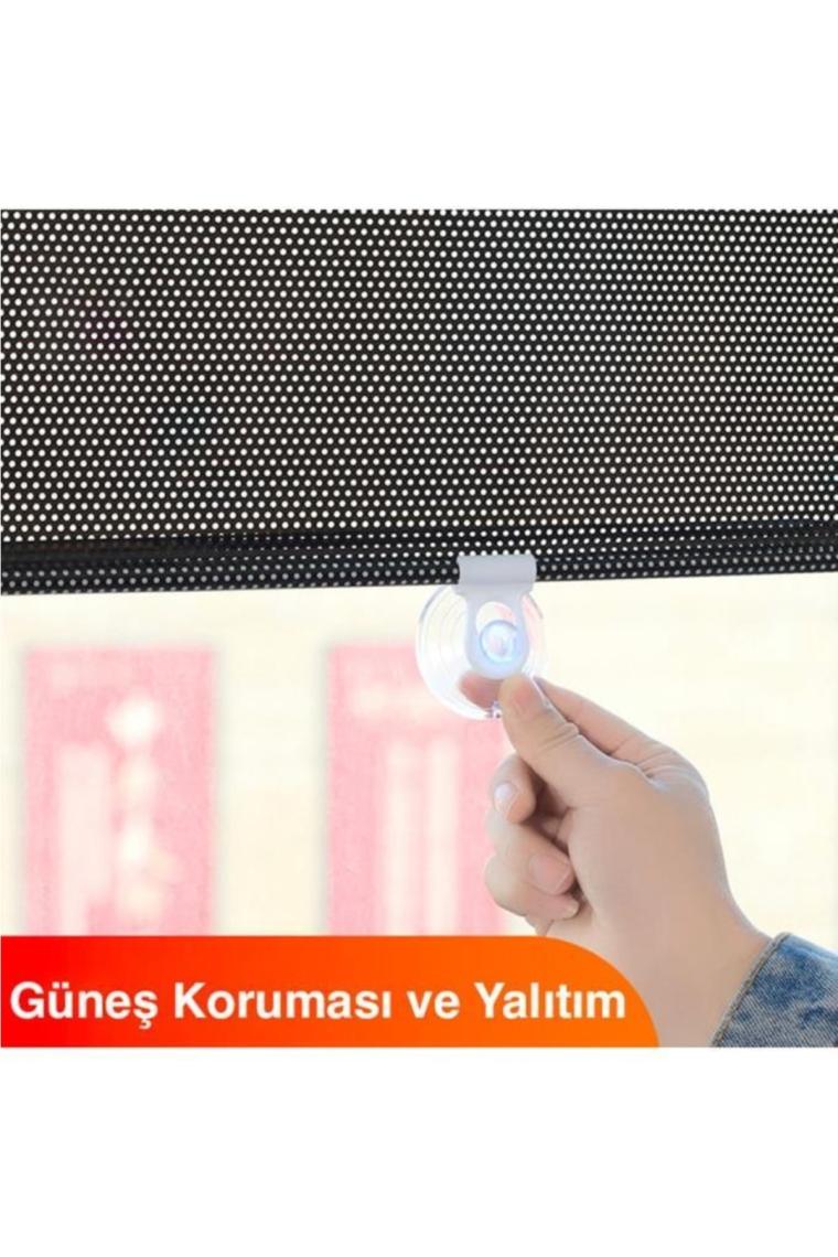 Araba Araç Içi Katlanabilir Araç Oto Ön Cam Güneşlik Branda 40x125cm Siyah