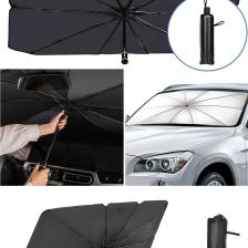 Oto Araba Güneşlik Şemsiye Tip Ön Cam Güneş Önleyici Katlanabilir 140CM x 75CM